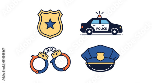 Law Enforcement Line clean modern creative illustration