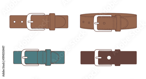 Leather Belt Line modern abstract tone vector