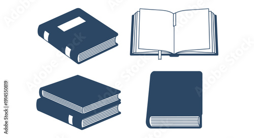 Ledger Book Line art creative bold tone vector