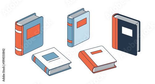 Ledger Book Line art creative modern abstract illustration