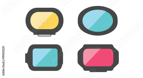 Lens Filter Line art soft tone color illustration