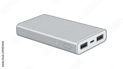 Portable power bank with transparent background