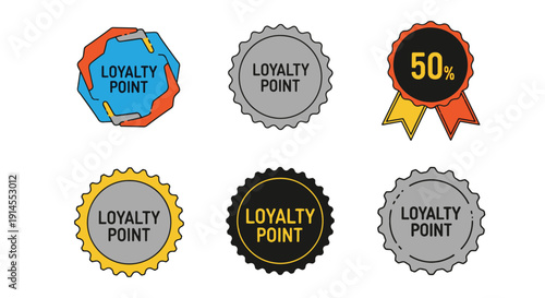 Loyalty Points Line modern abstract creative illustration
