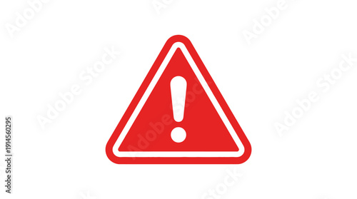 Alert Icon d flat vector isolated white background