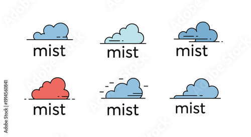 Mist Line art vector digital illustration dynamic abstract style