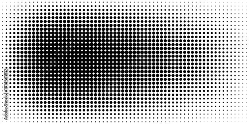 Set of halftone dots gradient pattern texture isolated on white background. Straight dotted spots using halftone circle dot raster texture. Vector blot half tone collection.