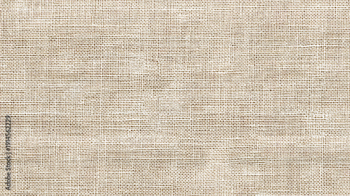 Close-up of a woven flax textile. The fabric showcases a natural, textured pattern in a warm beige hue