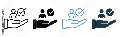 Presence icon set multiple style collection, vector icons representing availability, user engagement, online status