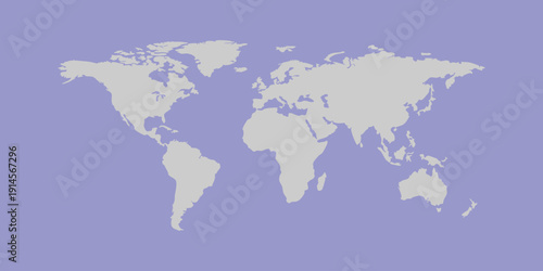 World map isolated on purple background global illustration geography graphic white continents