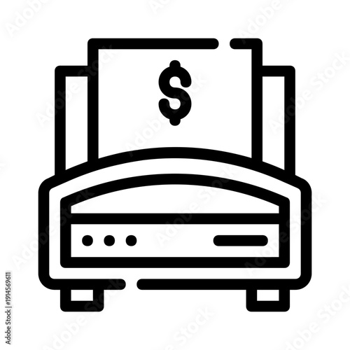 Atm with a dollar sign money suitable for finance, banking, investment concepts. Cash withdrawal, management, ATM transactions, financial services.
