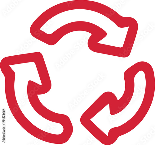 modern recycling symbol icon