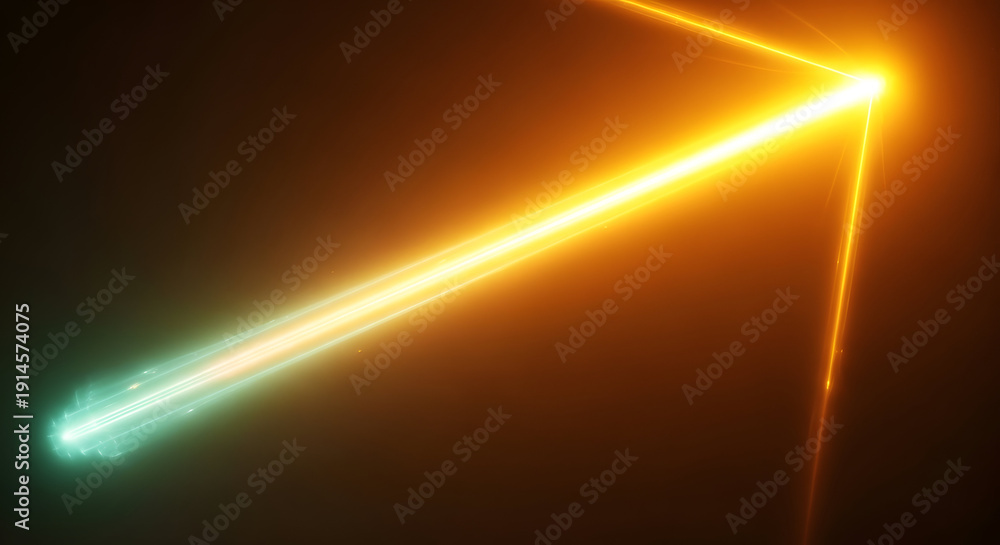 Naklejka premium Vibrant laser beam intersection in a dark environment