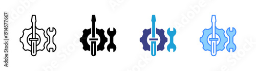 Repairing icon set multiple style collection