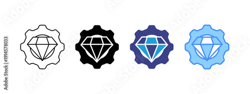 Asset Management icon set multiple style collection