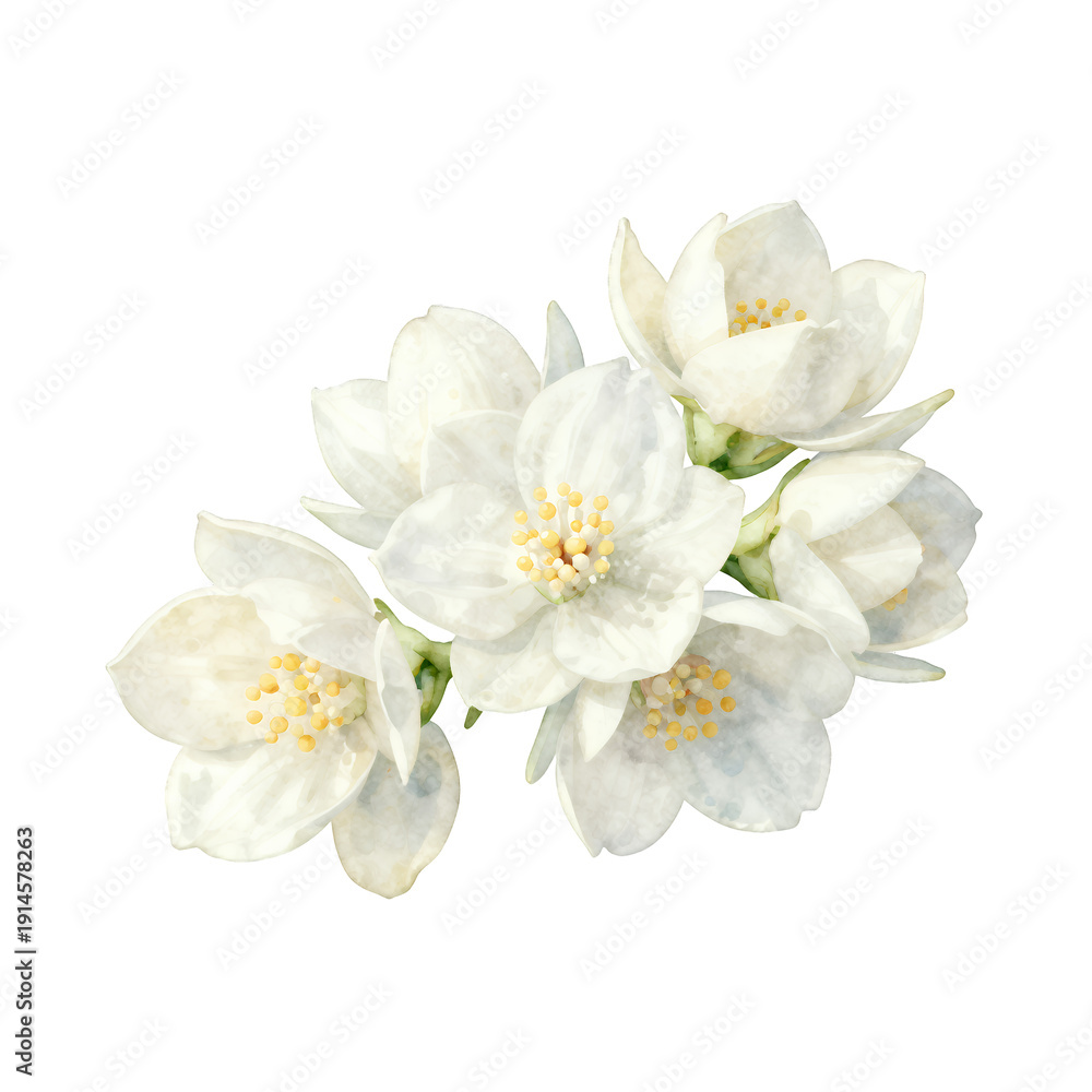 Fototapeta premium White Blossoming Flowers In Full Bloom