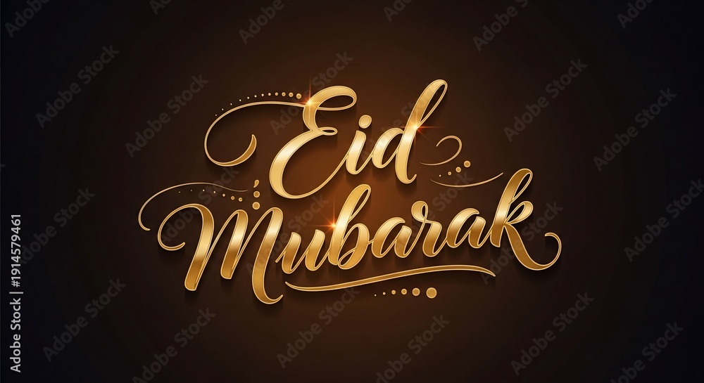 Obraz premium Eid mubarak calligraphy greeting