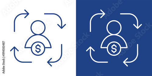 Roi Blue And White Icon Style Collection