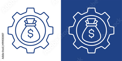 Asset Blue And White Icon Style Collection