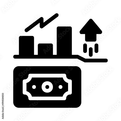 Graphic outline with money bill currency suitable for finance reports, investment presentations, financial literacy articles, budgeting blogs, economic analysis, and business concepts.

