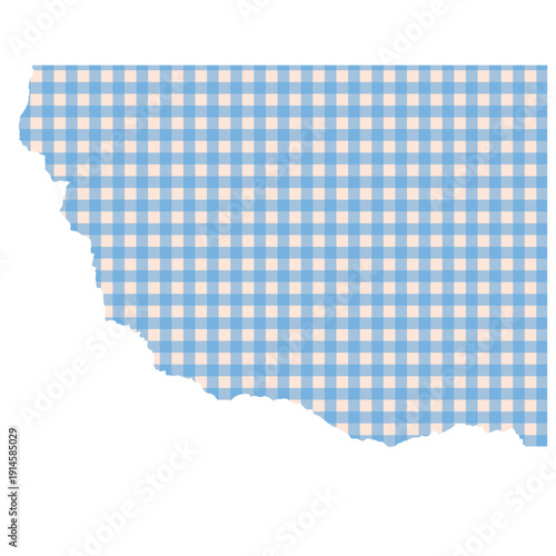 Blue Gingham Checkered Pattern Corner