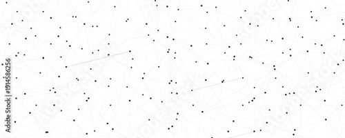 Neural Network Abstract Plexus With Interconnected Dots And Lines. Technology, Artificial Intelligence, Big Data, Machine Learning And Data Flow Concept