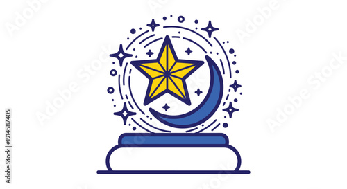 Star and Moon Magic Crystal Ball