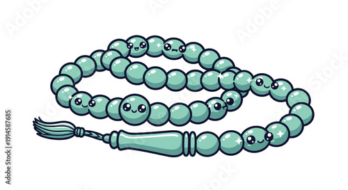 Beaded prayer beads Necklace with tassel