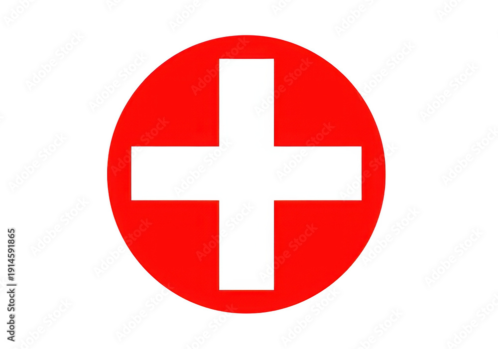 Fototapeta premium Swiss flag icon isolated on transparent background