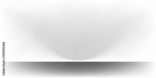 White podium with limbo background. abstract illustration. simple studio modern.