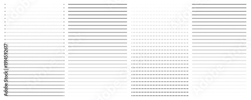 Set of dashed lines. Vector design elements. illustration.