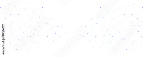 Network Data Flow. Big Data Visualization Technology Flow With Neural Network. Abstract Plexus Technology Futuristic Network Background