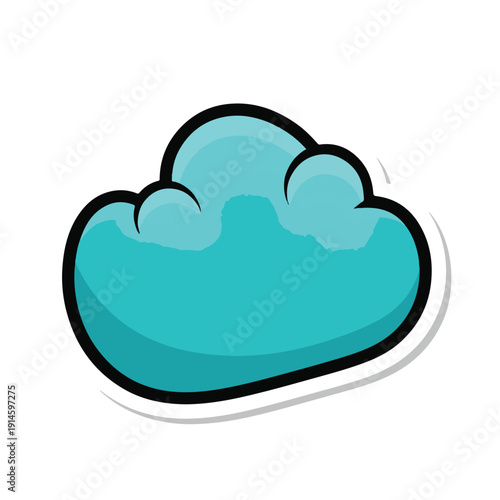 A teal cloud