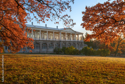 Cameron Gallery in the Catherine Park of Tsarskoye Selo on a sunny autumn day, Pushkin, Saint Petersburg, Russia