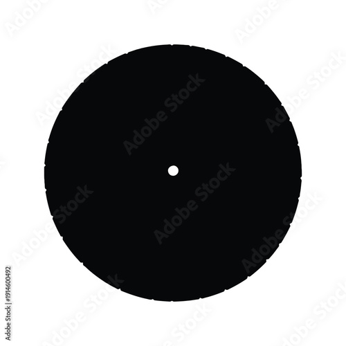 Round circular saw blade vector illustration silhouette for industrial tools and construction work