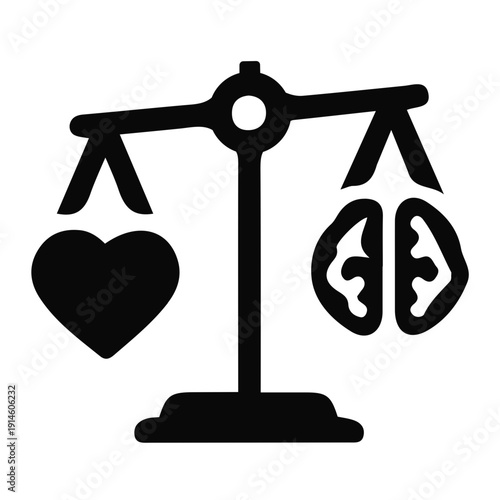 Heart and Lungs on Scale Balance.