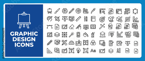 Design Thinking Innovation Line Icons Vector Set – Creative Brainstorm Prototype Ideation Wireframe Sketch Research Strategy Solution Outline Icon Pack UI Web App