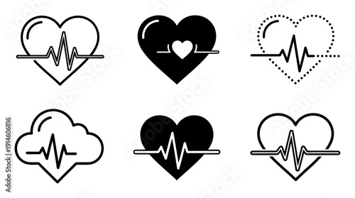 Heart electrocardiogram representing health and cardiology concepts pulse heartbeat