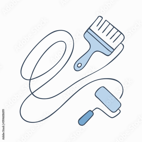 creative labor distilled into two elegant shapes, perfect for home‑improvement, DIY, or artistic‑process themes