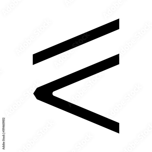 is less than or equal to glyph icon