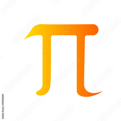 Pi Mathematical Constantl gradient icon