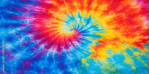 A vivid psychedelic rainbow background featuring a fractal swirl design with a colorful motion blur texture and a light paint explosion illustration for an artistic wallpaper backdrop