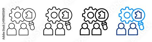Skill Gap Analysis Icon Different Style Outline Collection Set