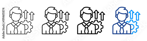 Self Improvement Icon Different Style Outline Collection Set