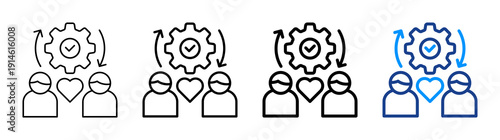 Interpersonal Skills Icon Different Style Outline Collection Set