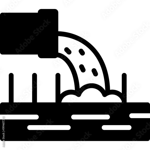 concrete icon illustration design with solid