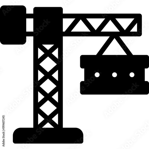girder icon illustration design with solid