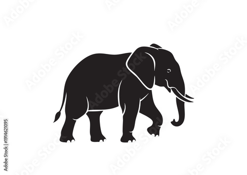 silhouette of an elephant walking vector image