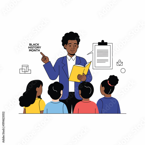 Teacher Educating Students on Black History