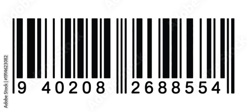 Barcode Icon, simple outline vector for retail checkout scanning, warehouse inventory control, product packaging label