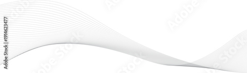 Abstract Grey Wave Background with Smooth Curved Lines